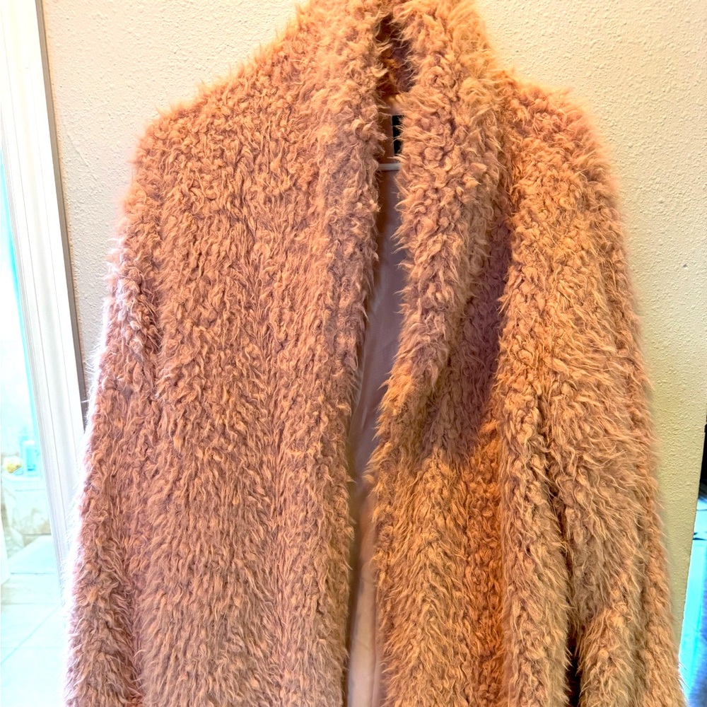 Fun furry pink coat